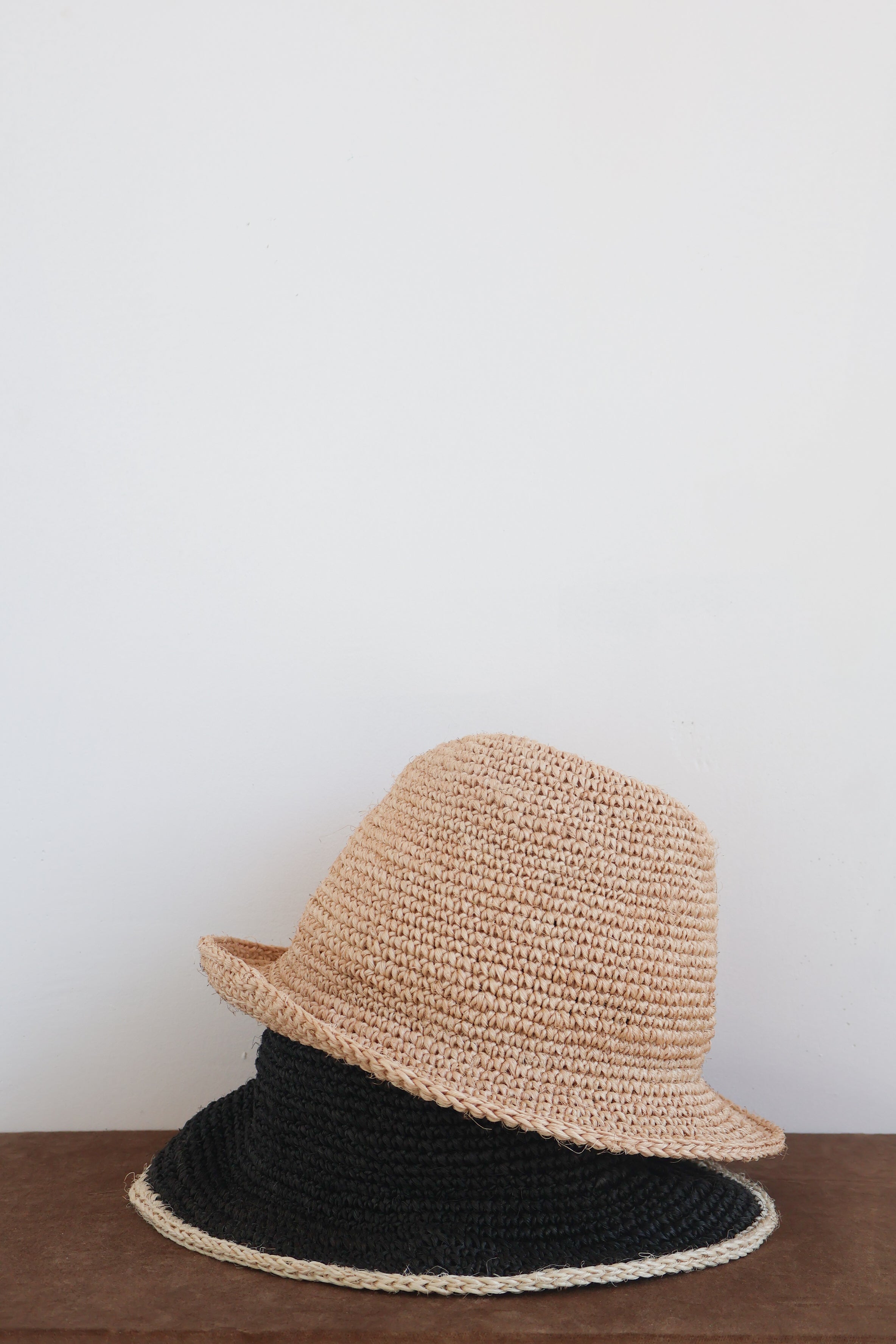 Black & White Trimmed Agave Bucket Hat