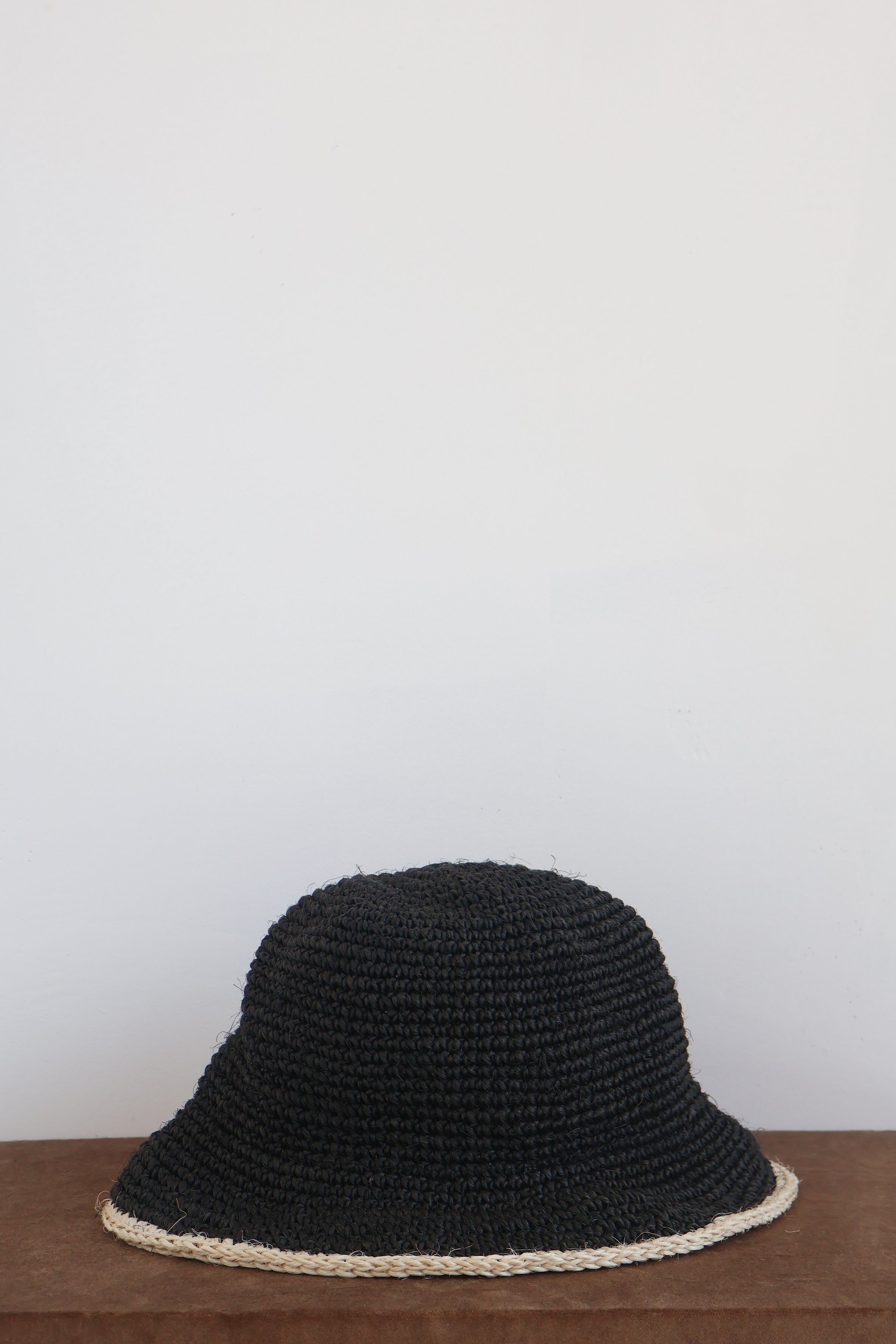 Black & White Trimmed Agave Bucket Hat