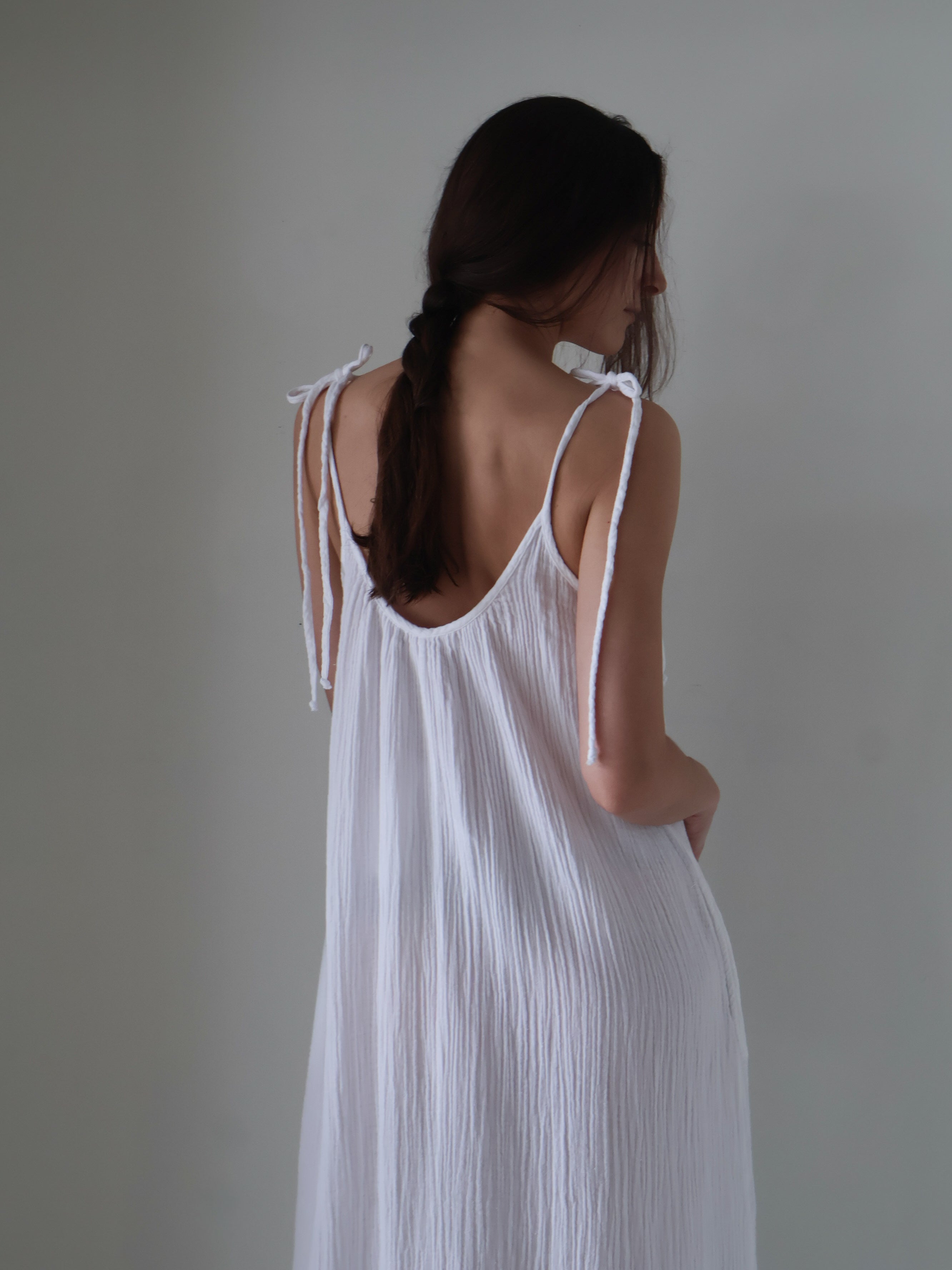 Ivory Organic Gauze Dress