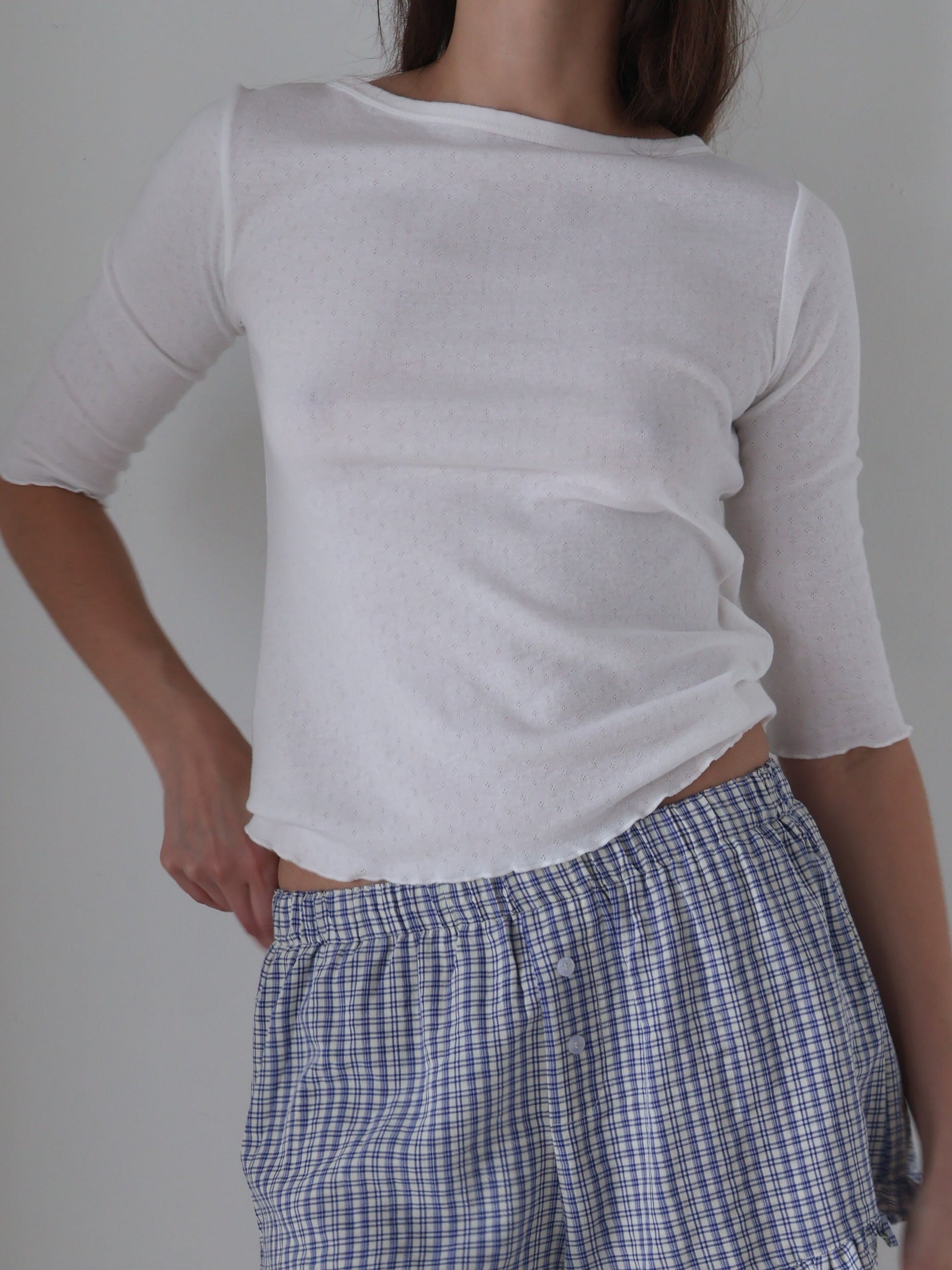 Ivory Ballet Pointelle Tee