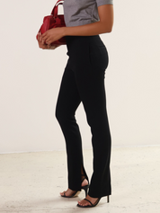 Rue Sophie Black Slit Hem Baia Pant