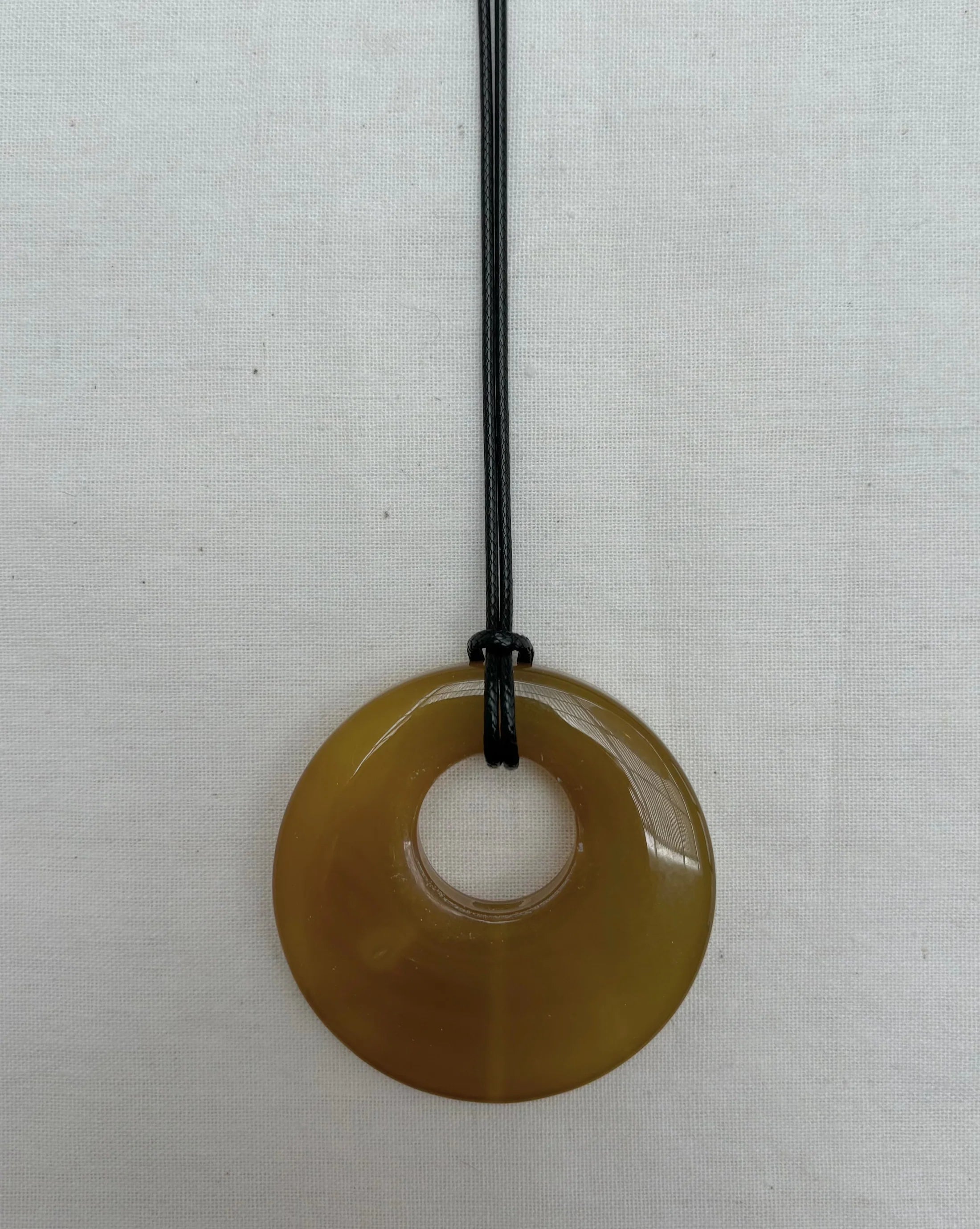 Nuri Studios Amber Agate 13 Hoop Necklace