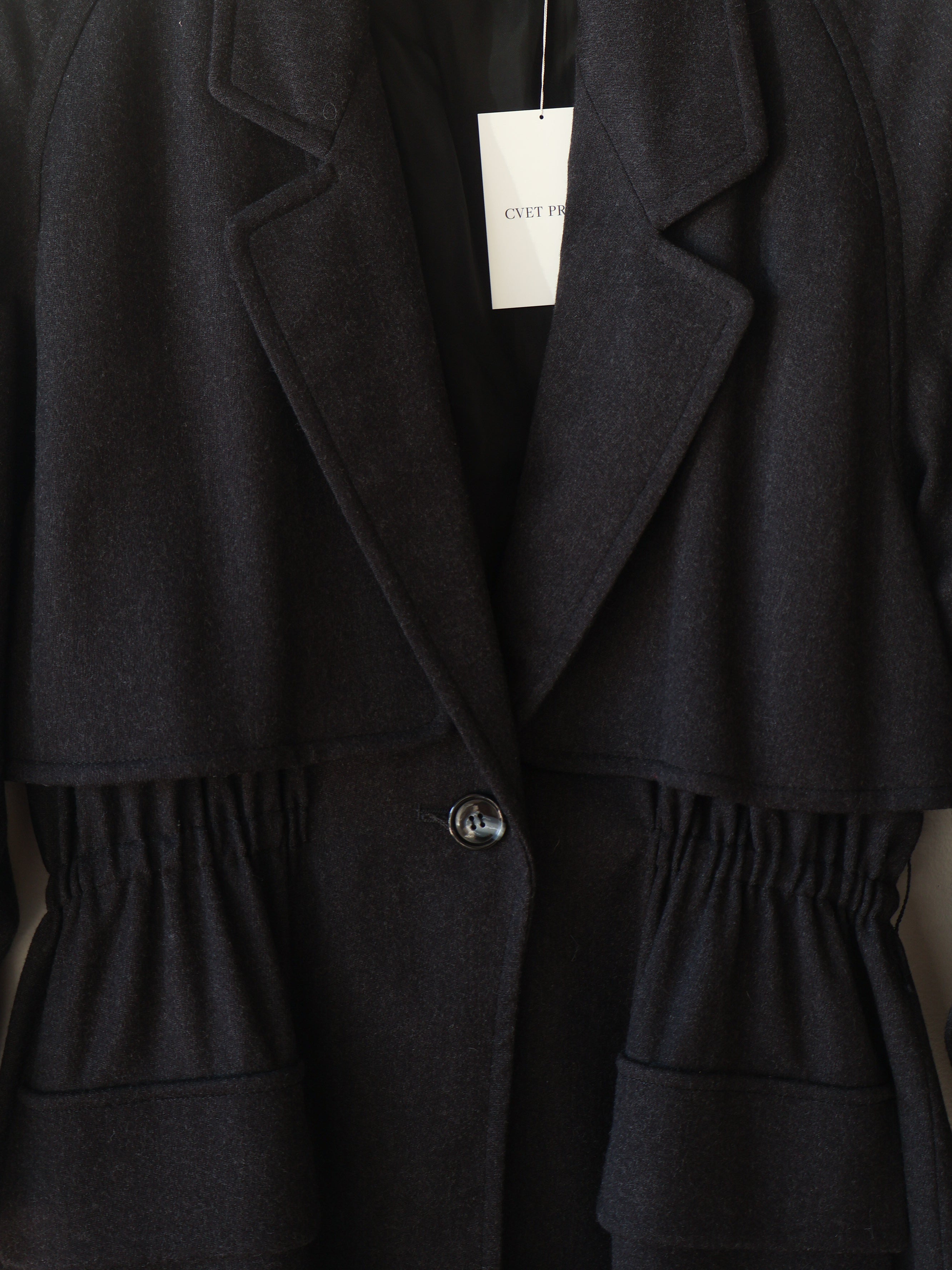 Vintage Anne Klein Wool Cinched Trench