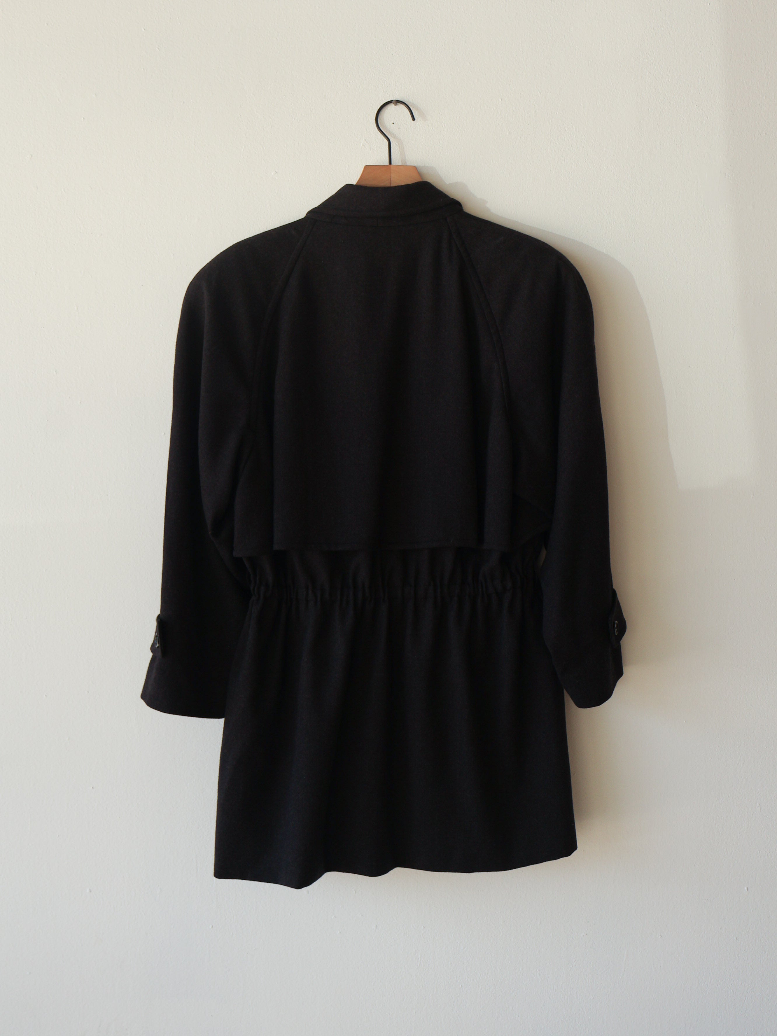 Vintage Anne Klein Wool Cinched Trench