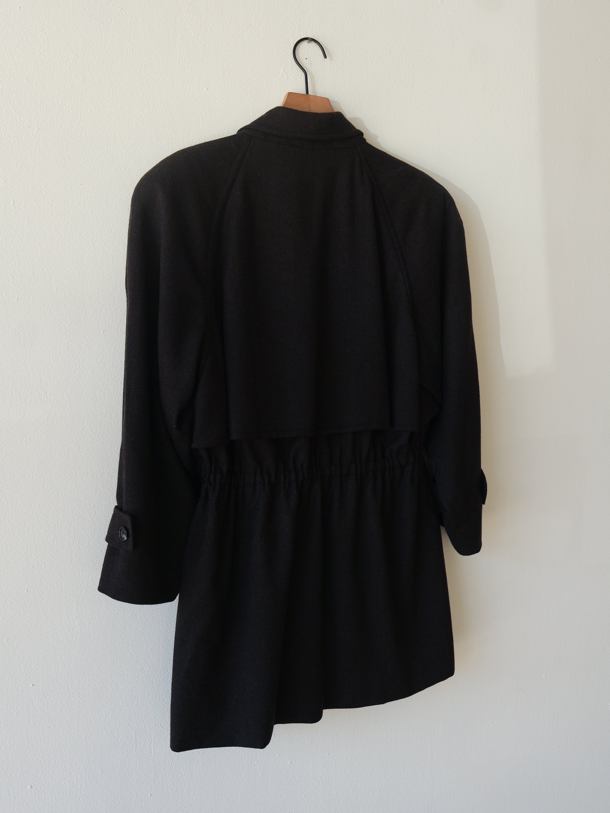 Vintage Anne Klein Wool Cinched Trench