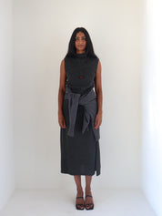 Charcoal Deora Midi Sweater Skirt