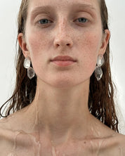 Mussels and Muscles Pebbles Earrings No. 2 - Rock Crystal