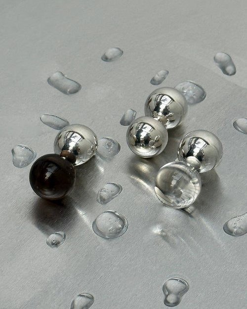 Mussels and Muscles Spheres Earrings - Smoky Quartz