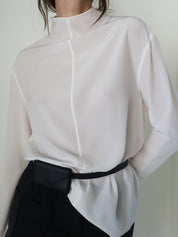 Rue Sophie Allard Silk Mock Neck Top