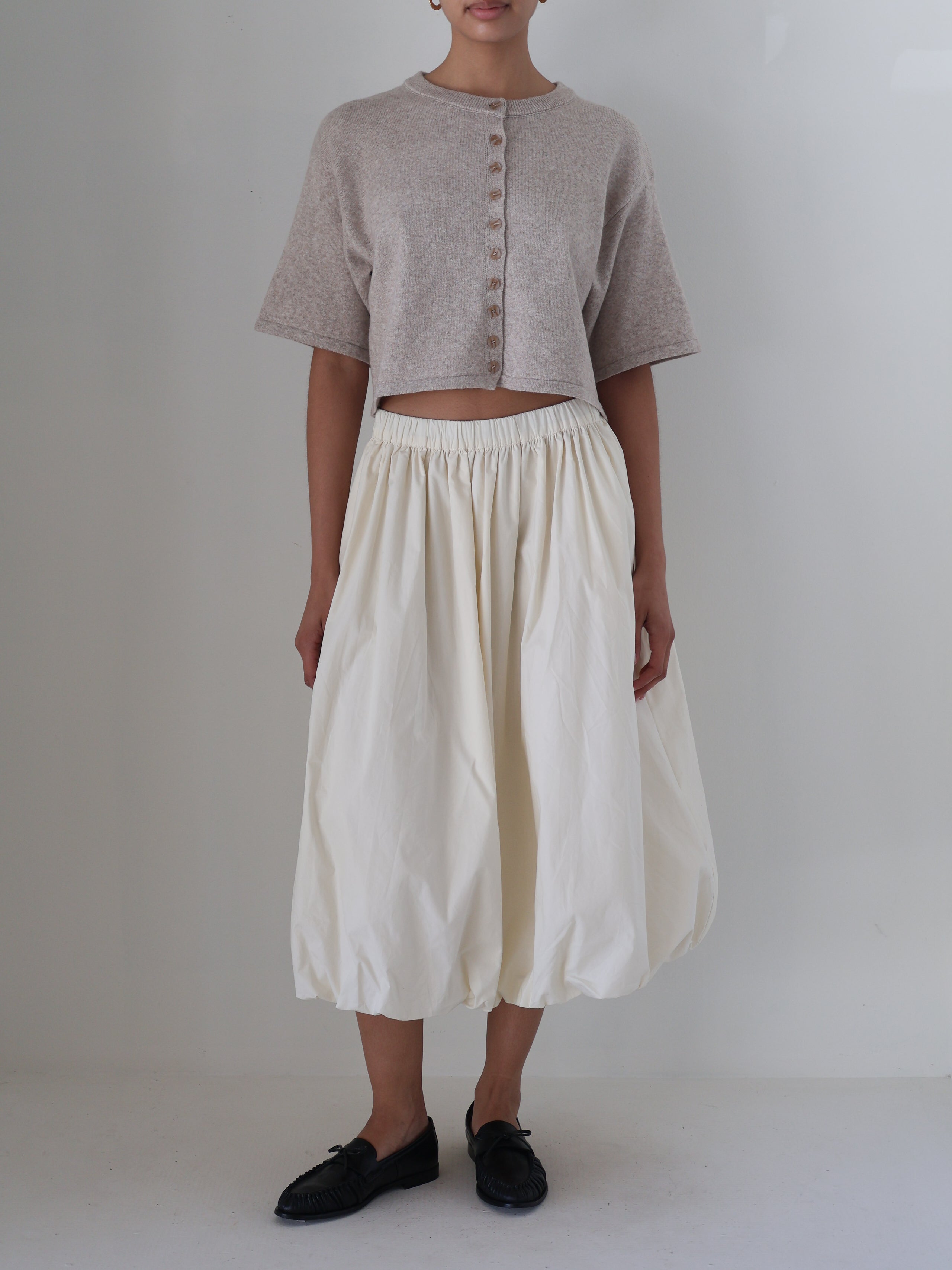 Ivory Bella Midi Bubble Skirt