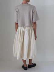 Ivory Bella Midi Bubble Skirt