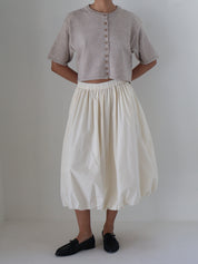 Ivory Bella Midi Bubble Skirt