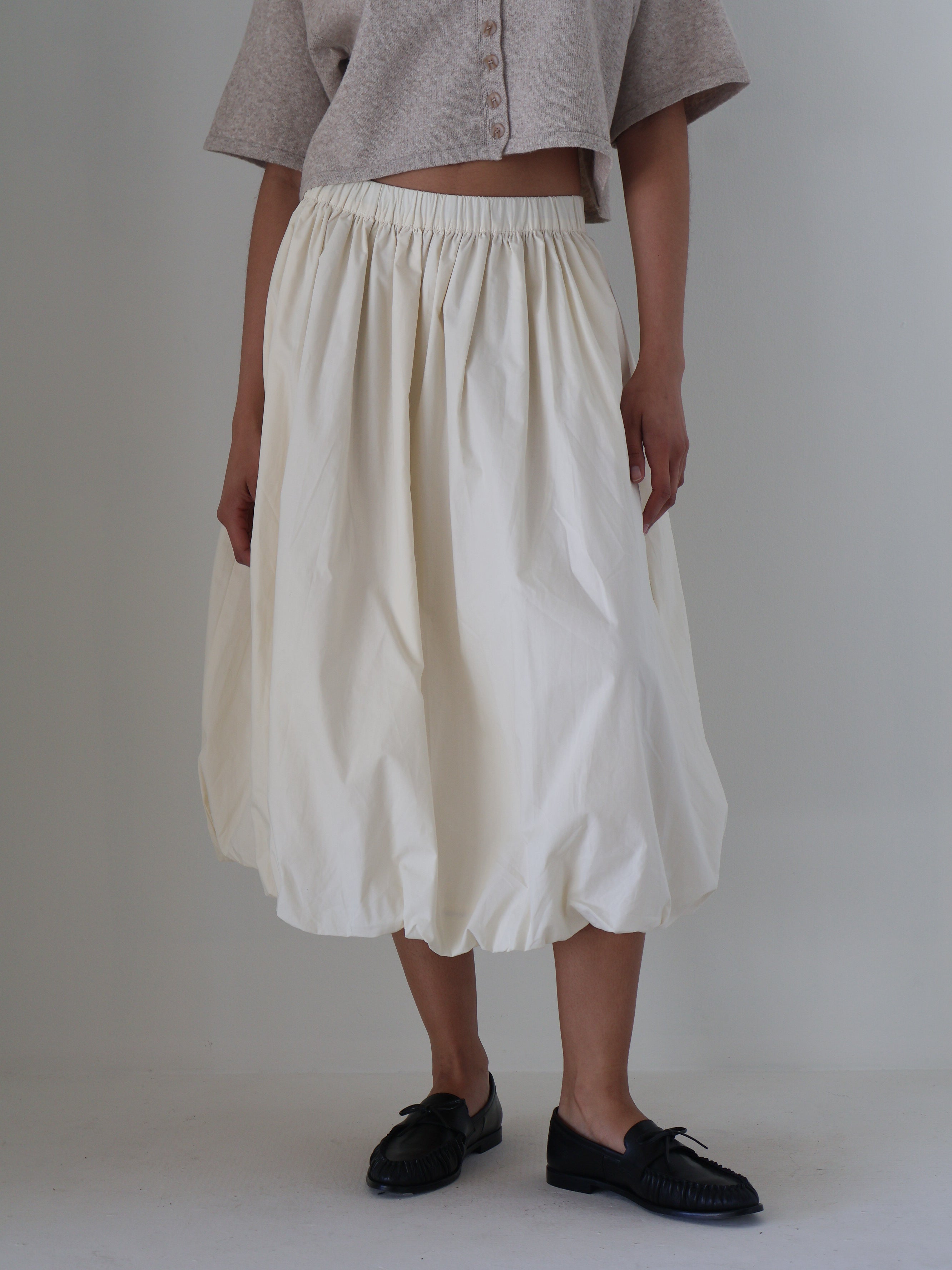 Ivory Bella Midi Bubble Skirt