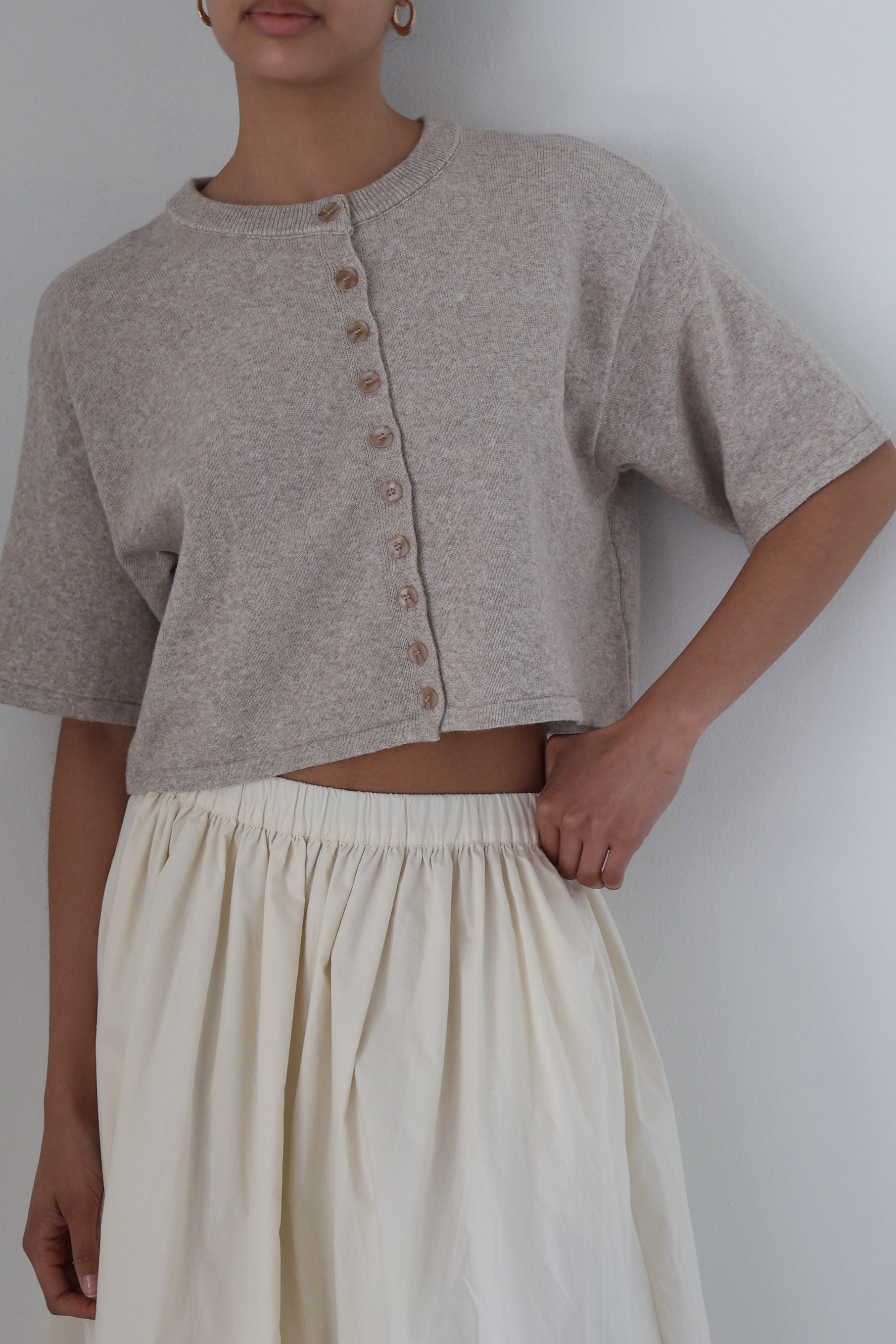 Ivory Bella Midi Bubble Skirt