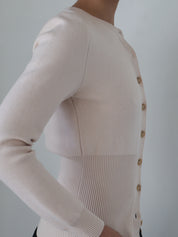 Ecru Knit Sophia Cardigan