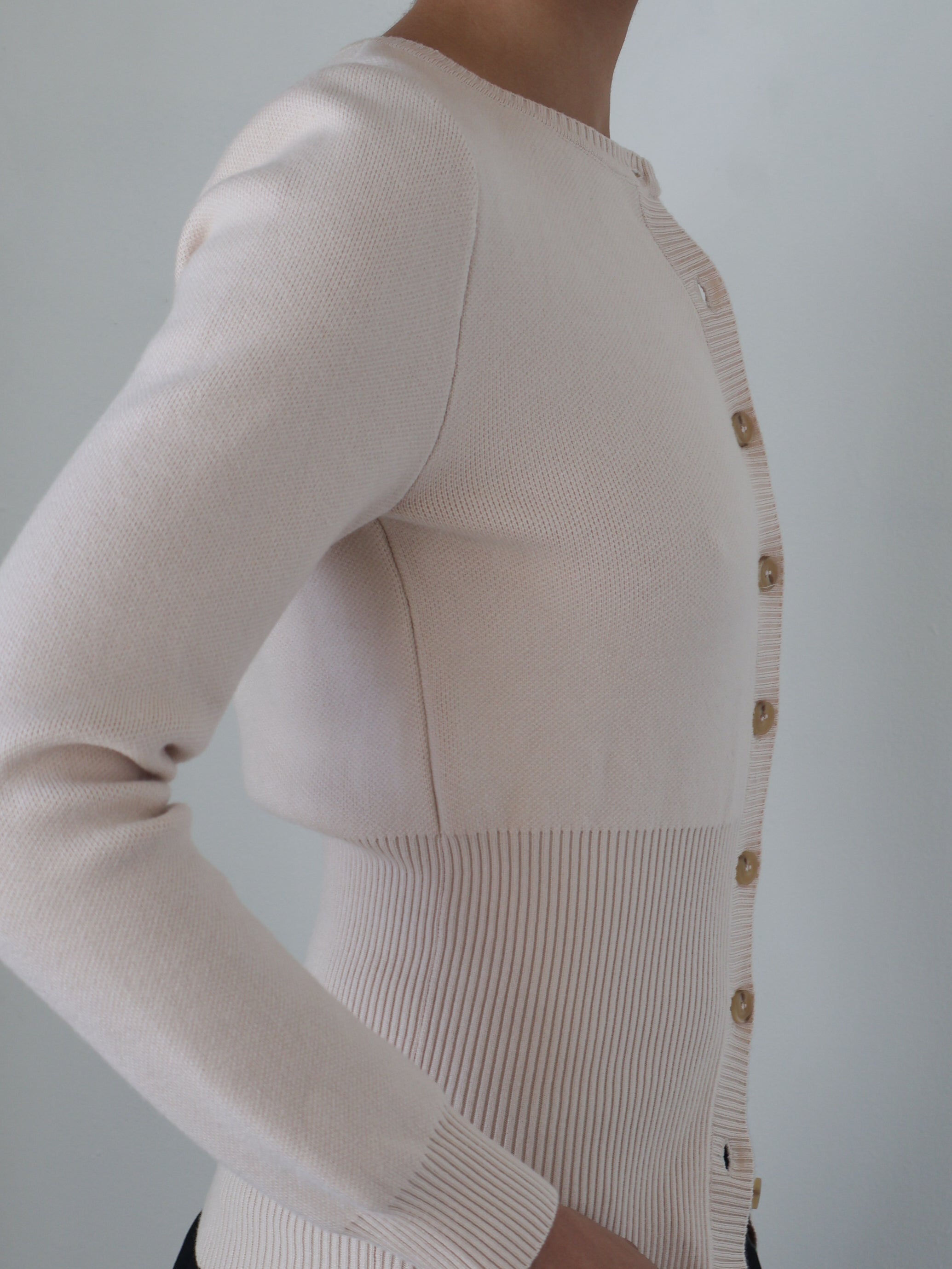 Ecru Knit Sophia Cardigan
