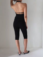 Black Lilliana Pintuck Capris