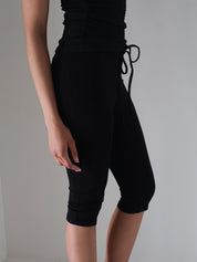 Black Lilliana Pintuck Capris