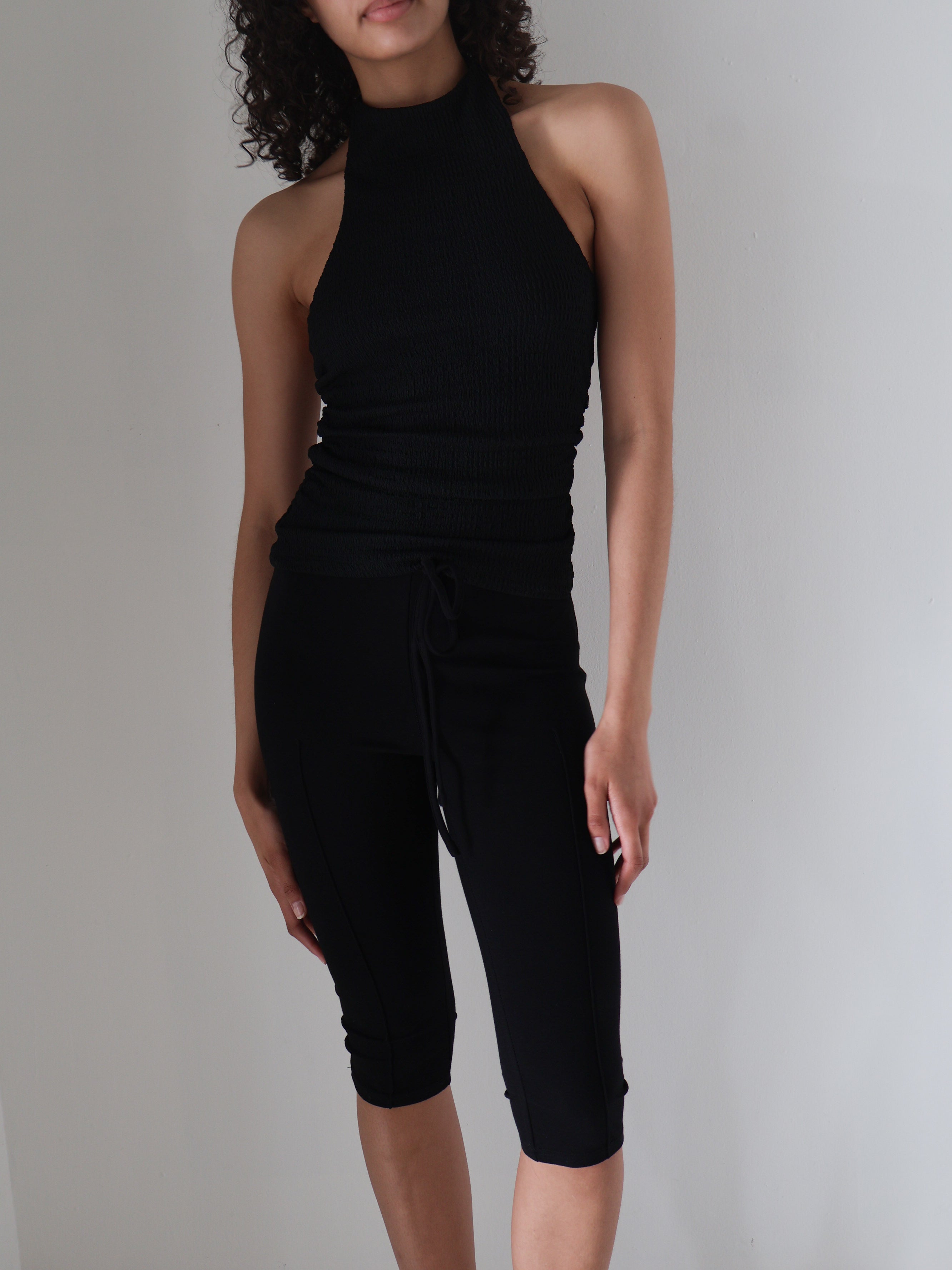 Black Lilliana Pintuck Capris