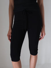 Black Lilliana Pintuck Capris