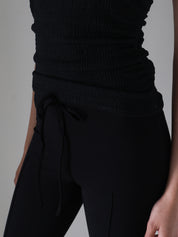 Black Lilliana Pintuck Capris