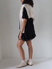 Black Libi Mini Bubble Skirt