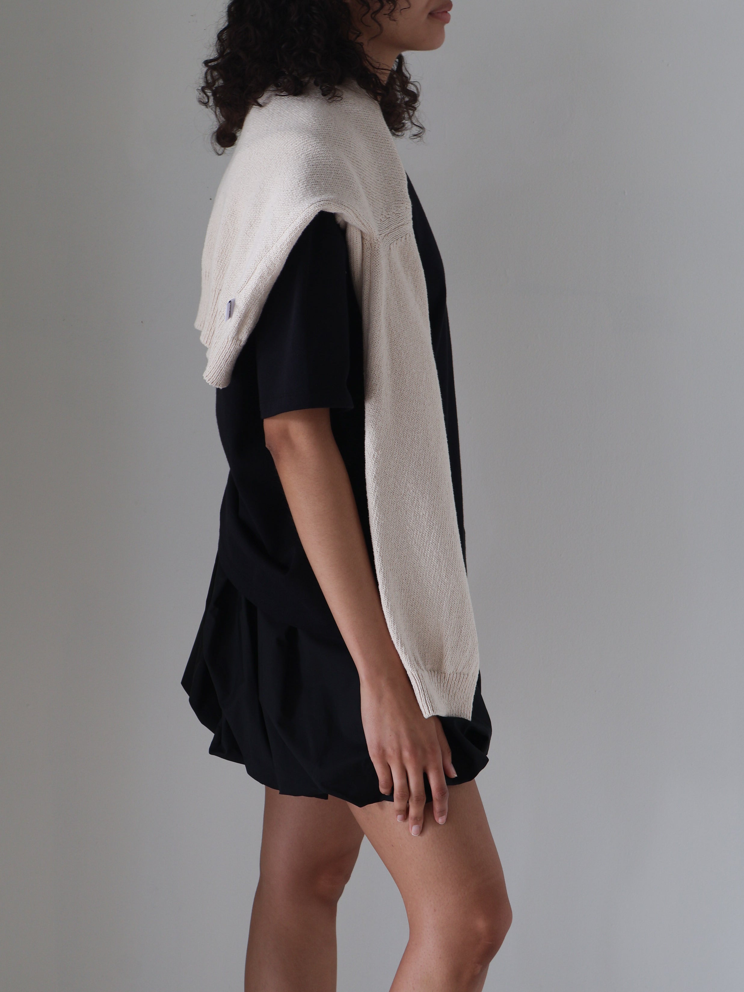 Black Libi Mini Bubble Skirt
