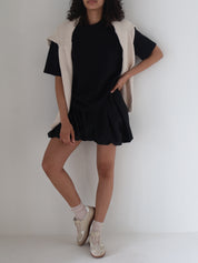 Black Libi Mini Bubble Skirt