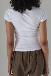 Dear Society Embroidered Script Bebe Tee