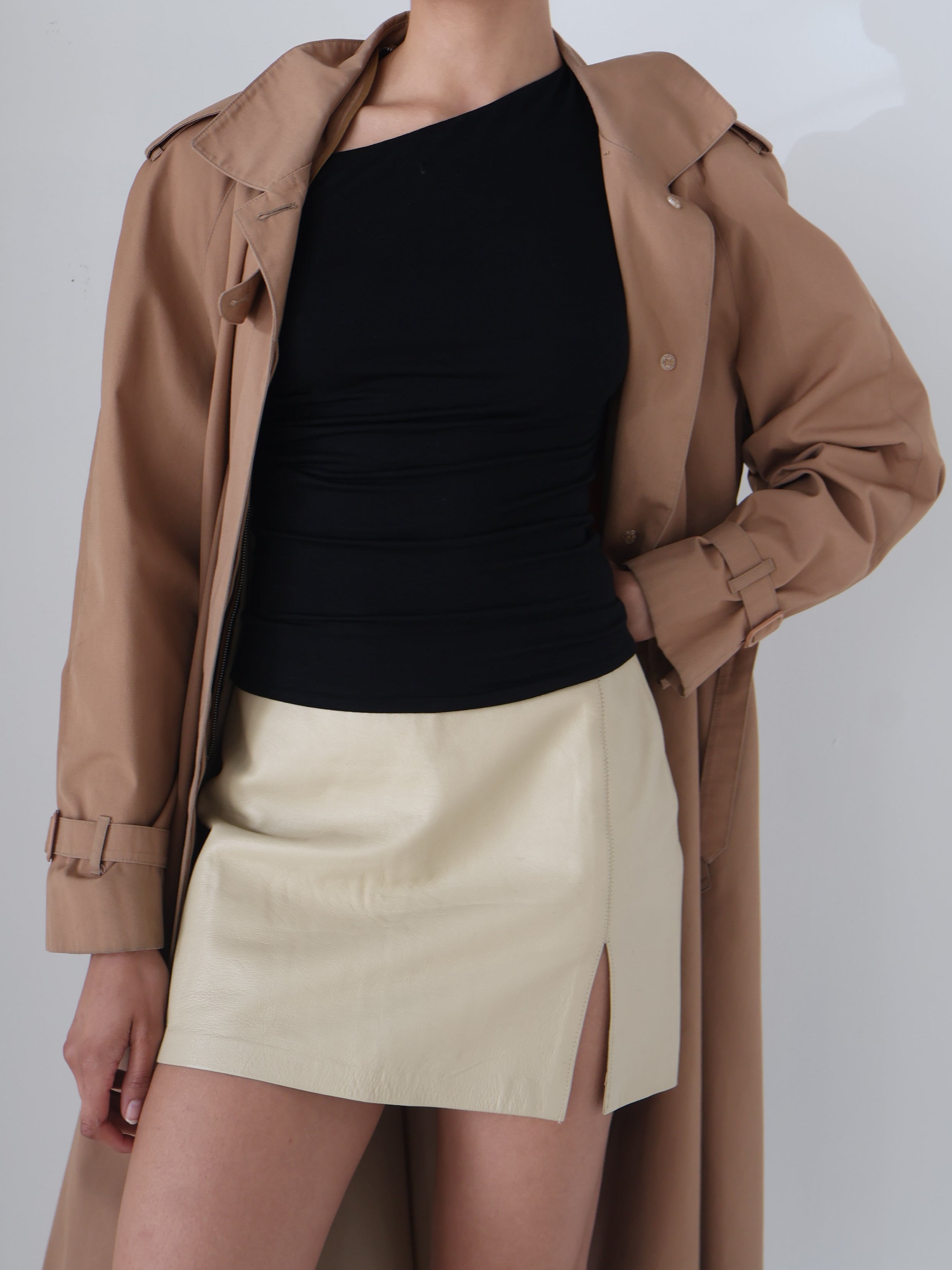 Black Asymmetrical Katrina Top
