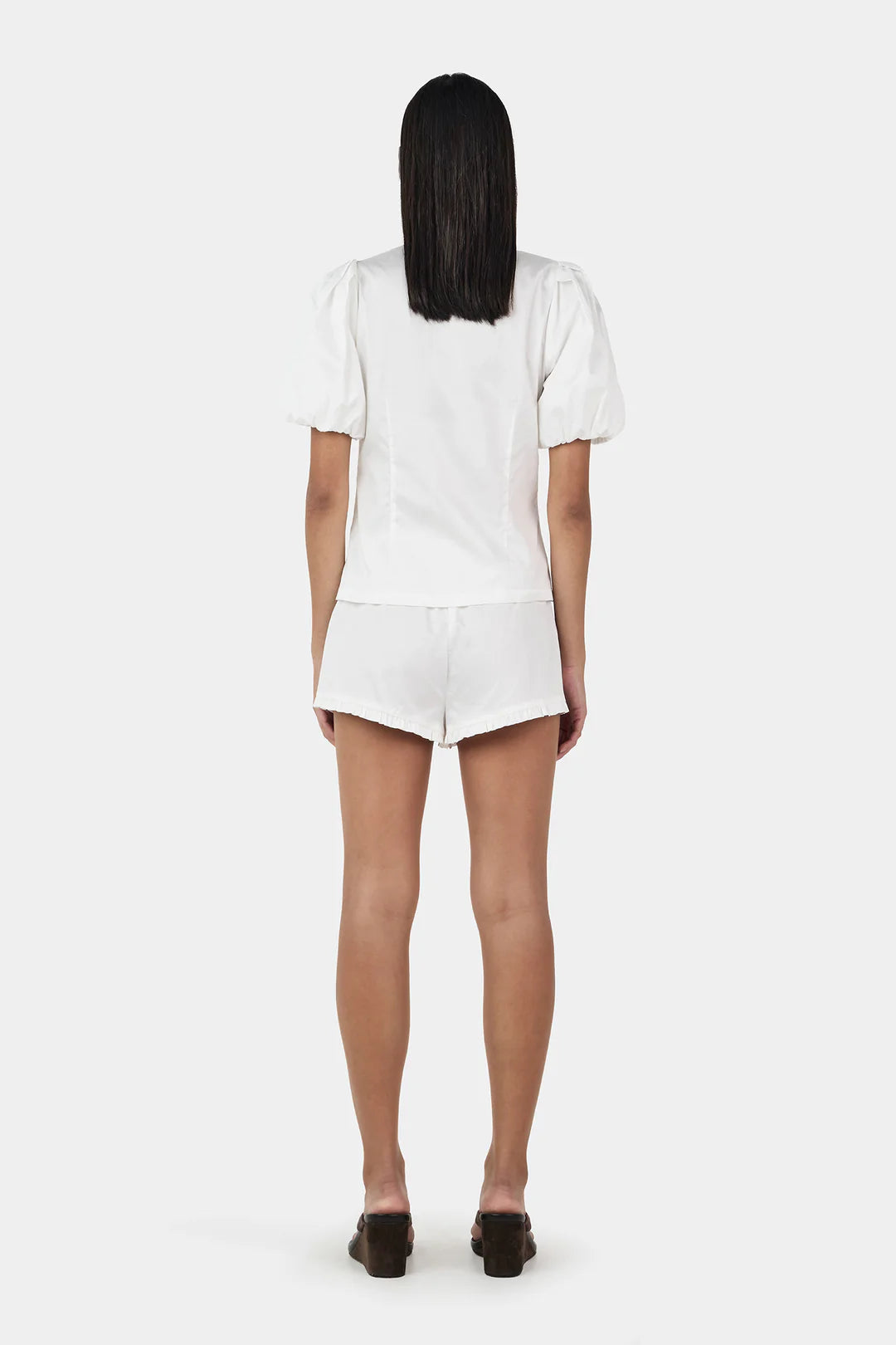 Ownley Ivory Marielle Cotton Tie Blouse