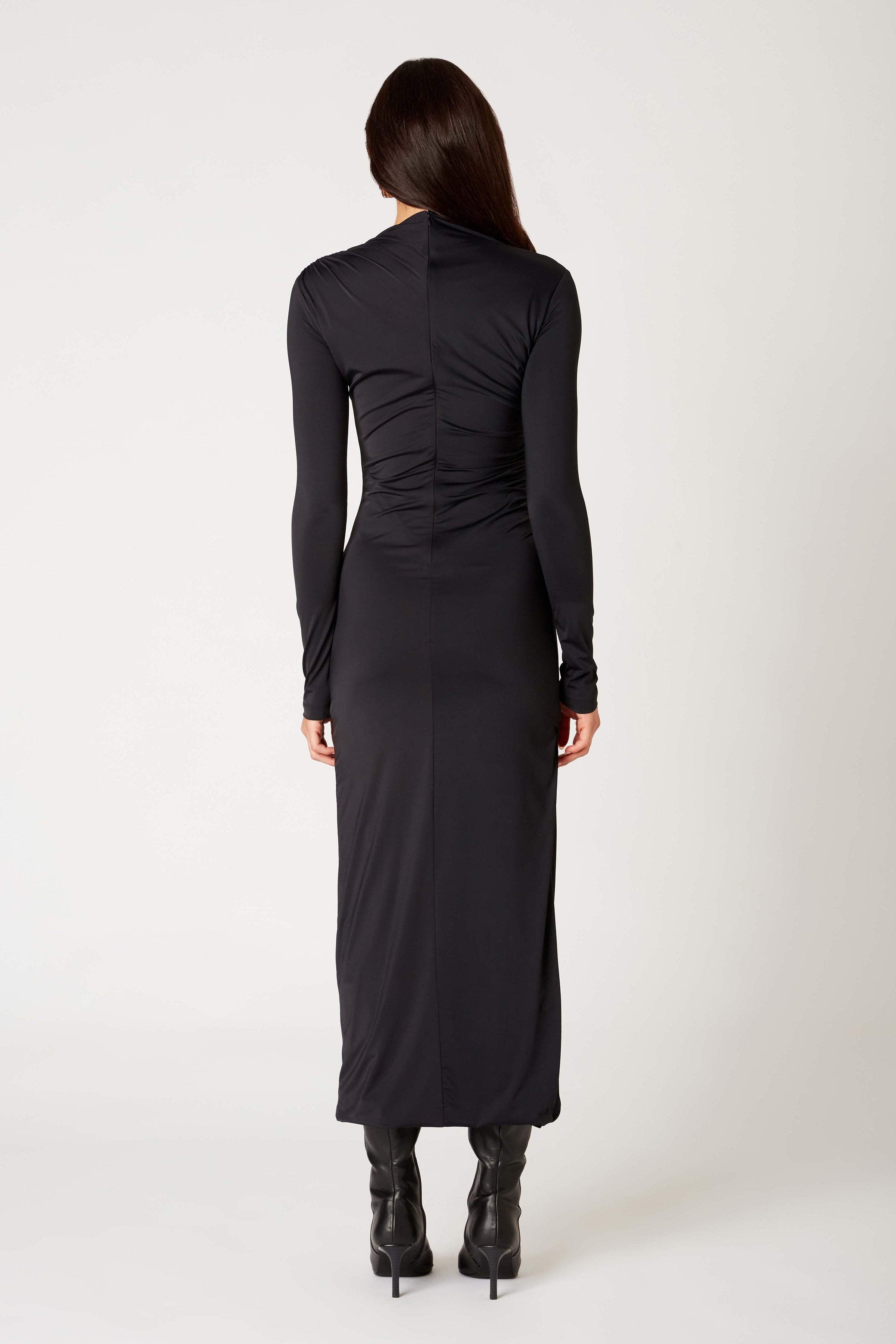 Black Bateau Neck Irina Dress