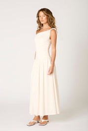 Cream Karina Off The Shoulder Dress