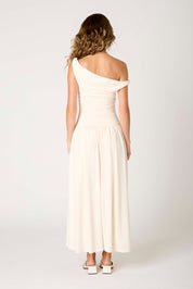 Cream Karina Off The Shoulder Dress