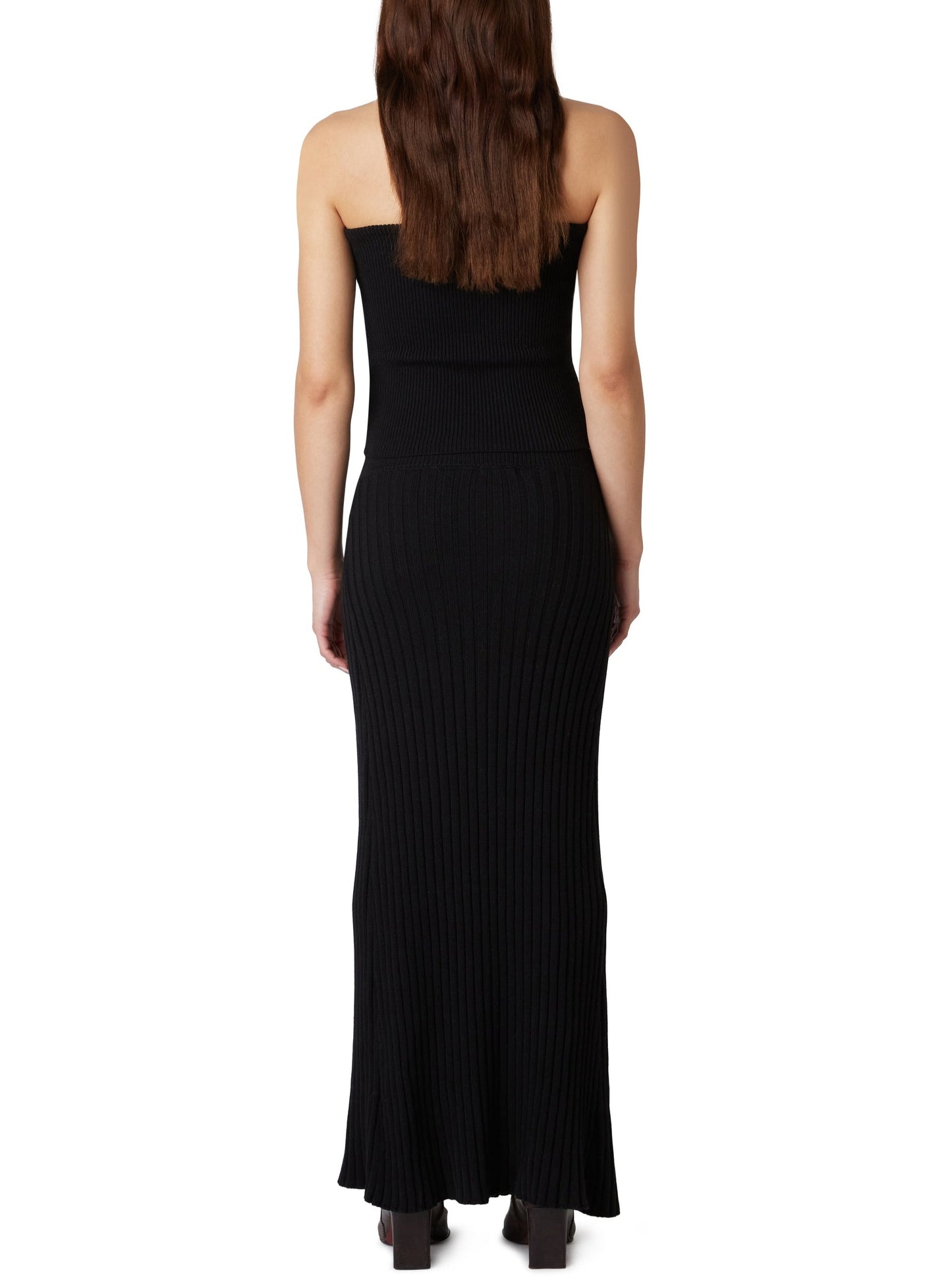 Black Knit Leila Wrap Skirt