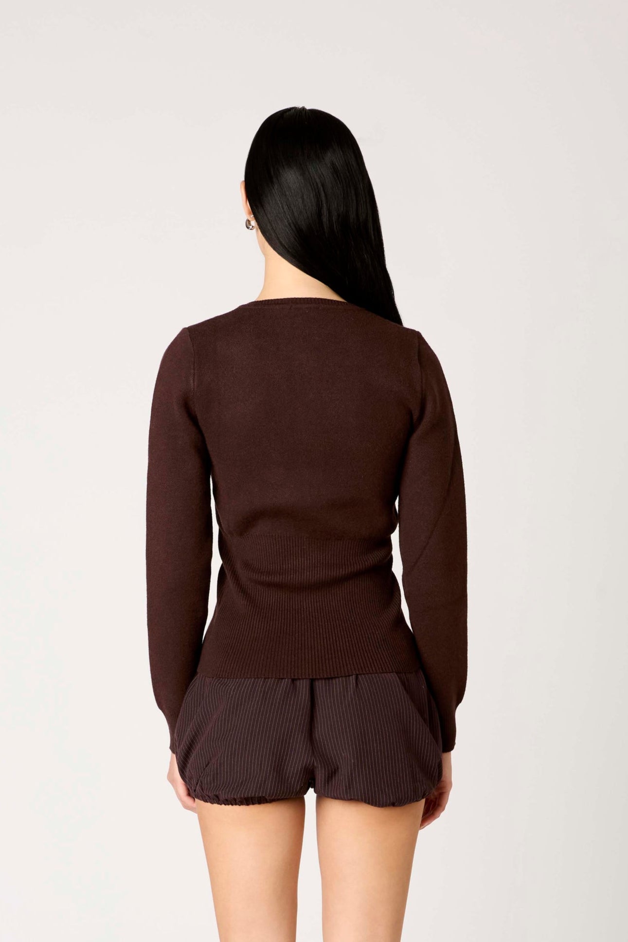 Espresso Knit Sophia Cardigan