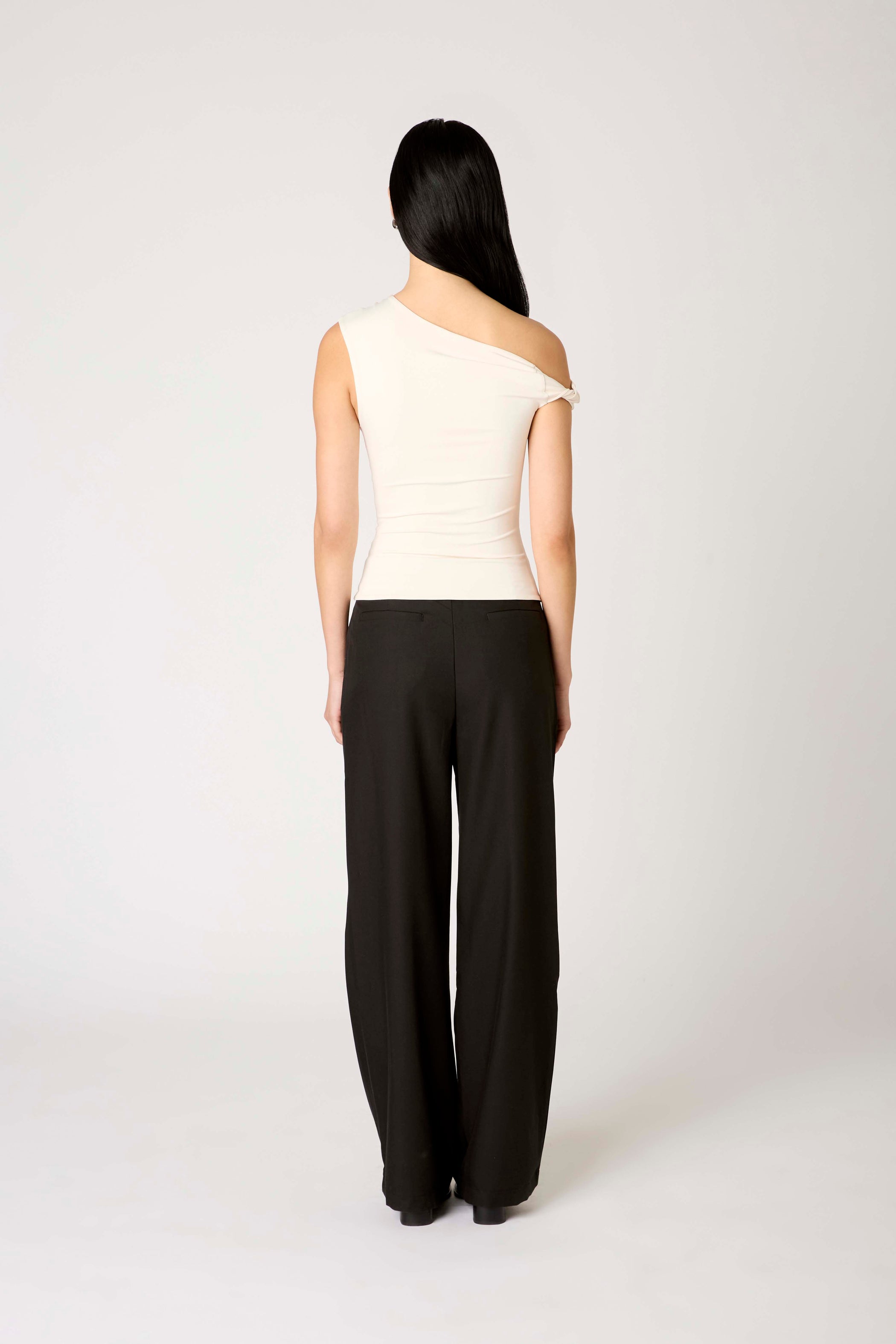 Asymmetrical Off the Shoulder Fraise Top