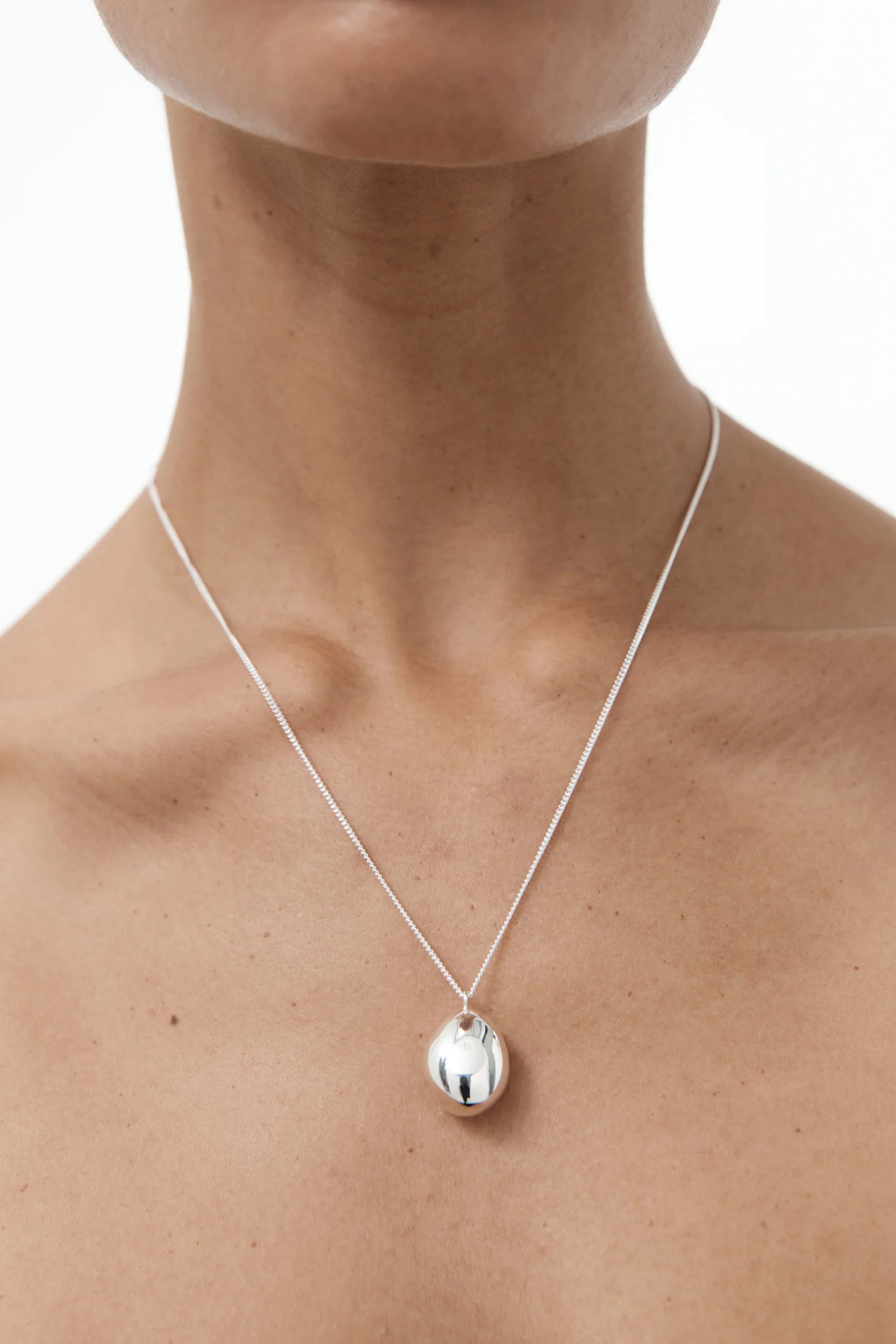 Nina Gordon Silver Drop Necklace