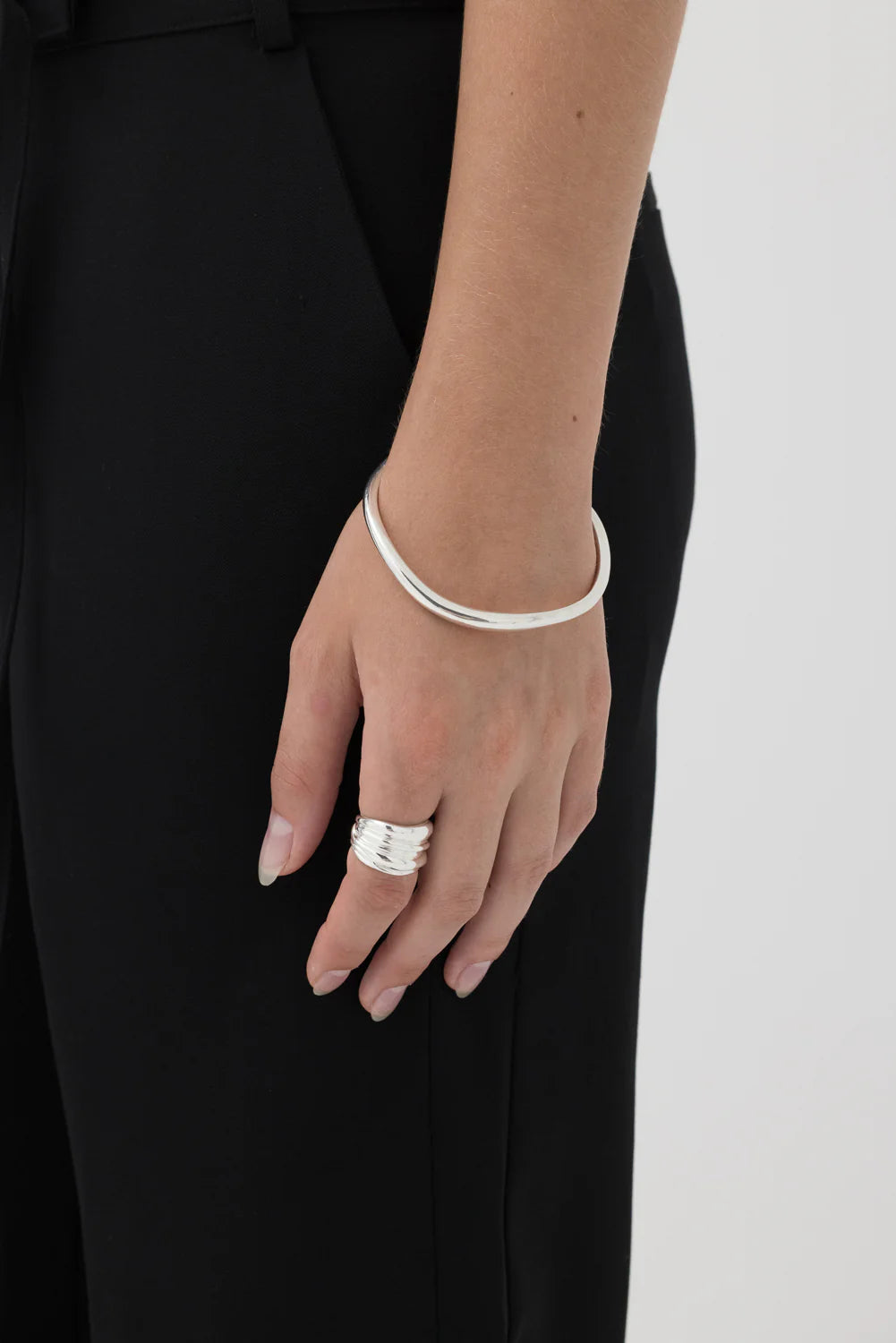 Nina Gordon Silver Fundamental Bangle