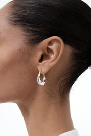 Nina Gordon Silver Medium Dajia Hoop