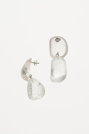 Mussels and Muscles Pebbles Earrings No. 2 - Rock Crystal