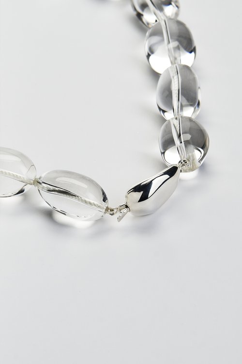 Mussels and Muscles Pebbles Necklace - Rock Crystal