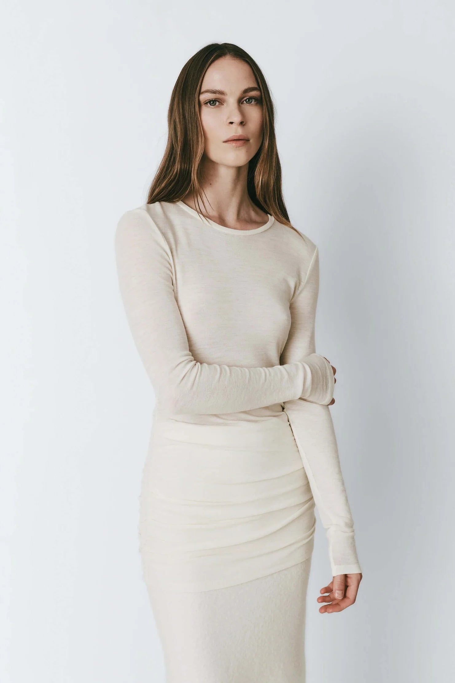 Rue Sophie Annette Ecru Knit Top