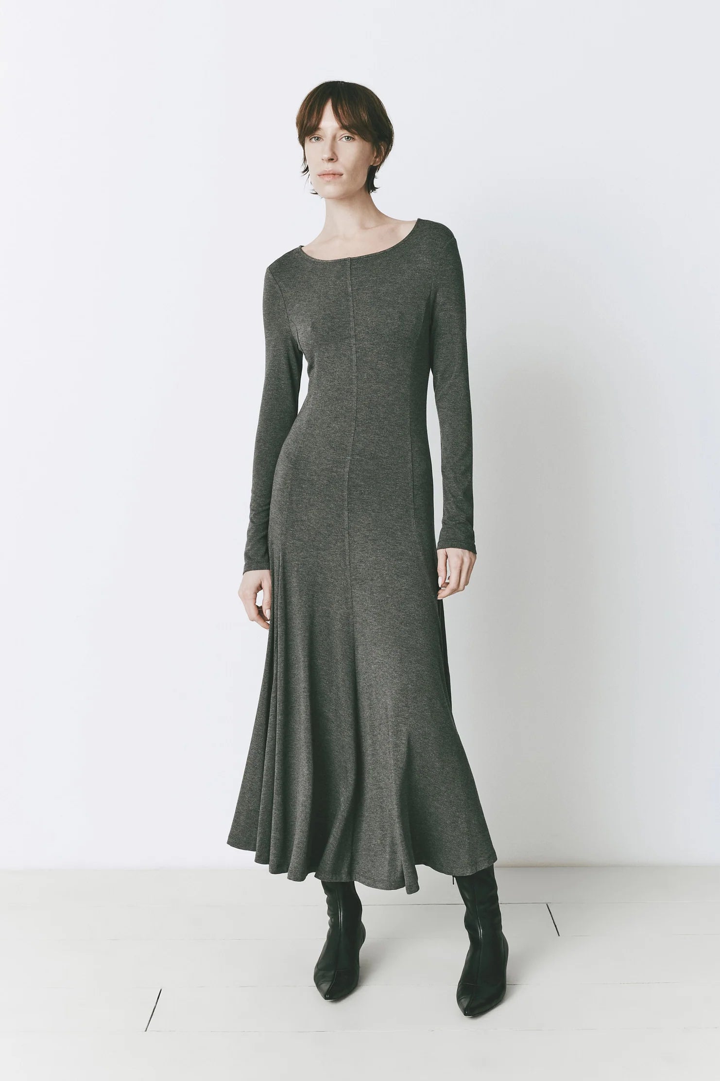 Rue Sophie Grey Jersey Cler Dress  Dear Society