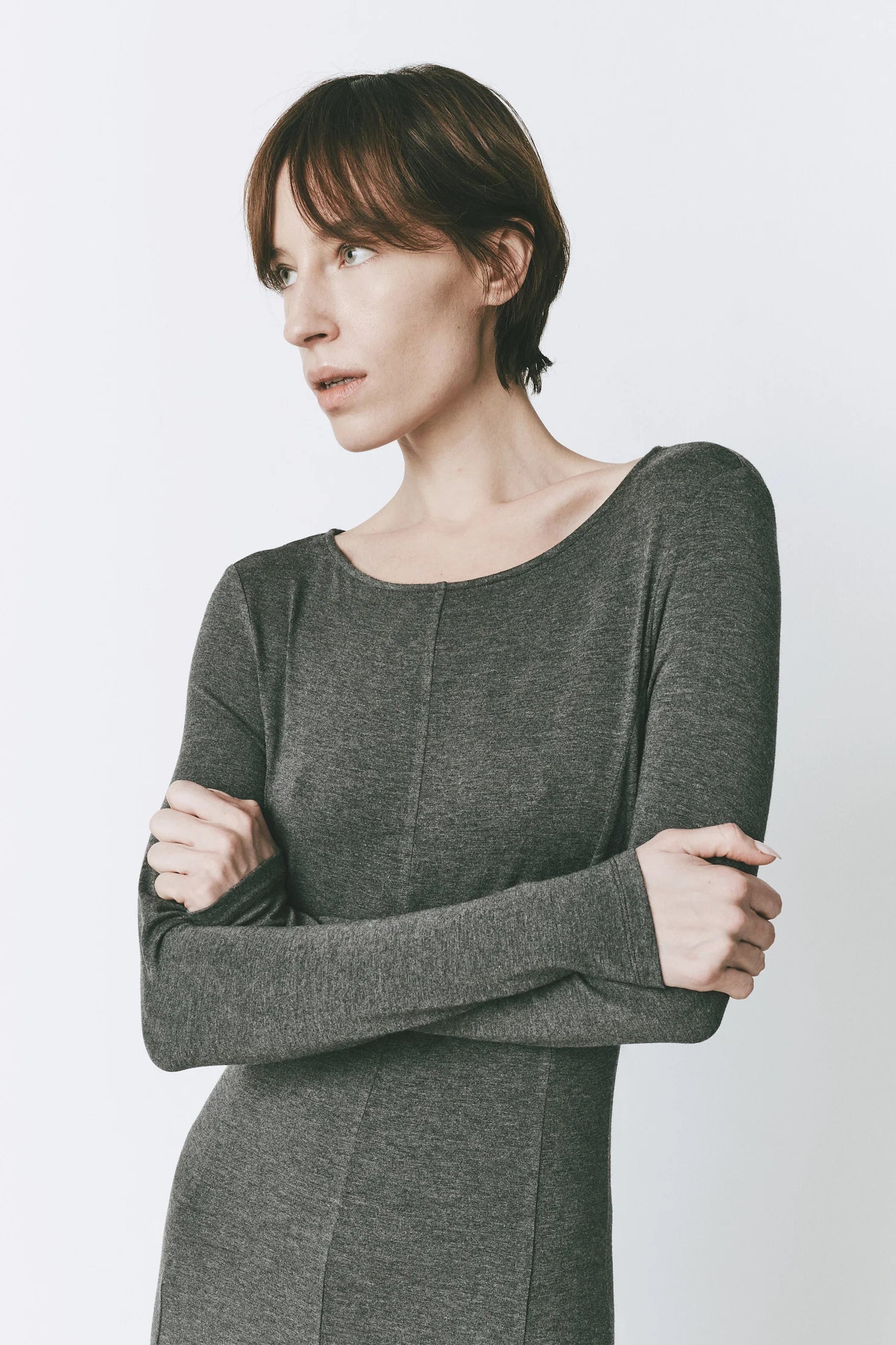 Rue Sophie Grey Jersey Cler Dress