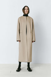 Rue Sophie Grey Mathe Double-Faced Belted Coat