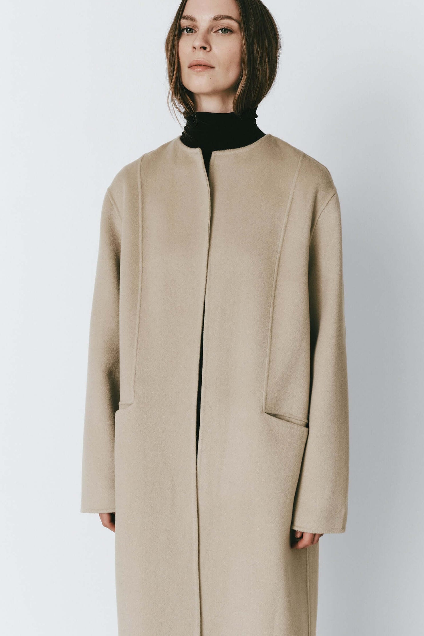 Rue Sophie Grey Mathe Double-Faced Belted Coat