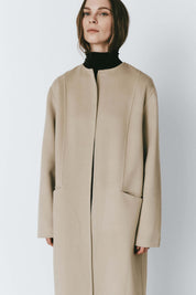 Rue Sophie Grey Mathe Double-Faced Belted Coat