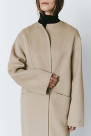 Rue Sophie Grey Mathe Double-Faced Belted Coat