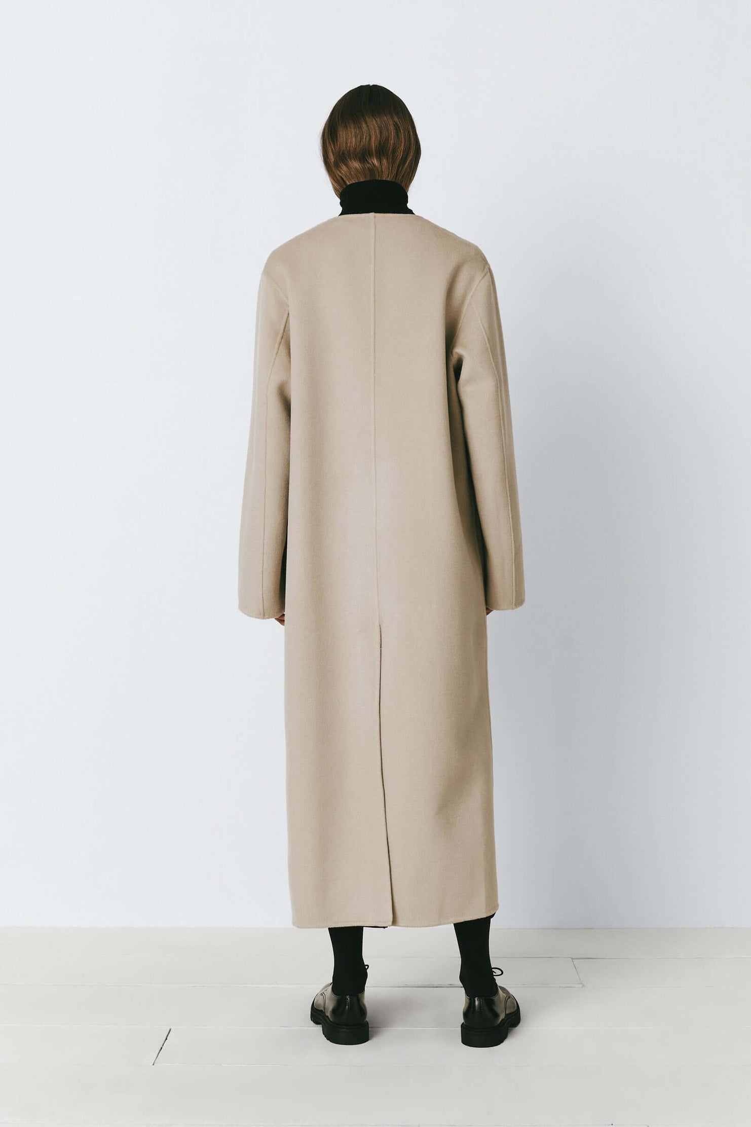 Rue Sophie Grey Mathe Double-Faced Belted Coat